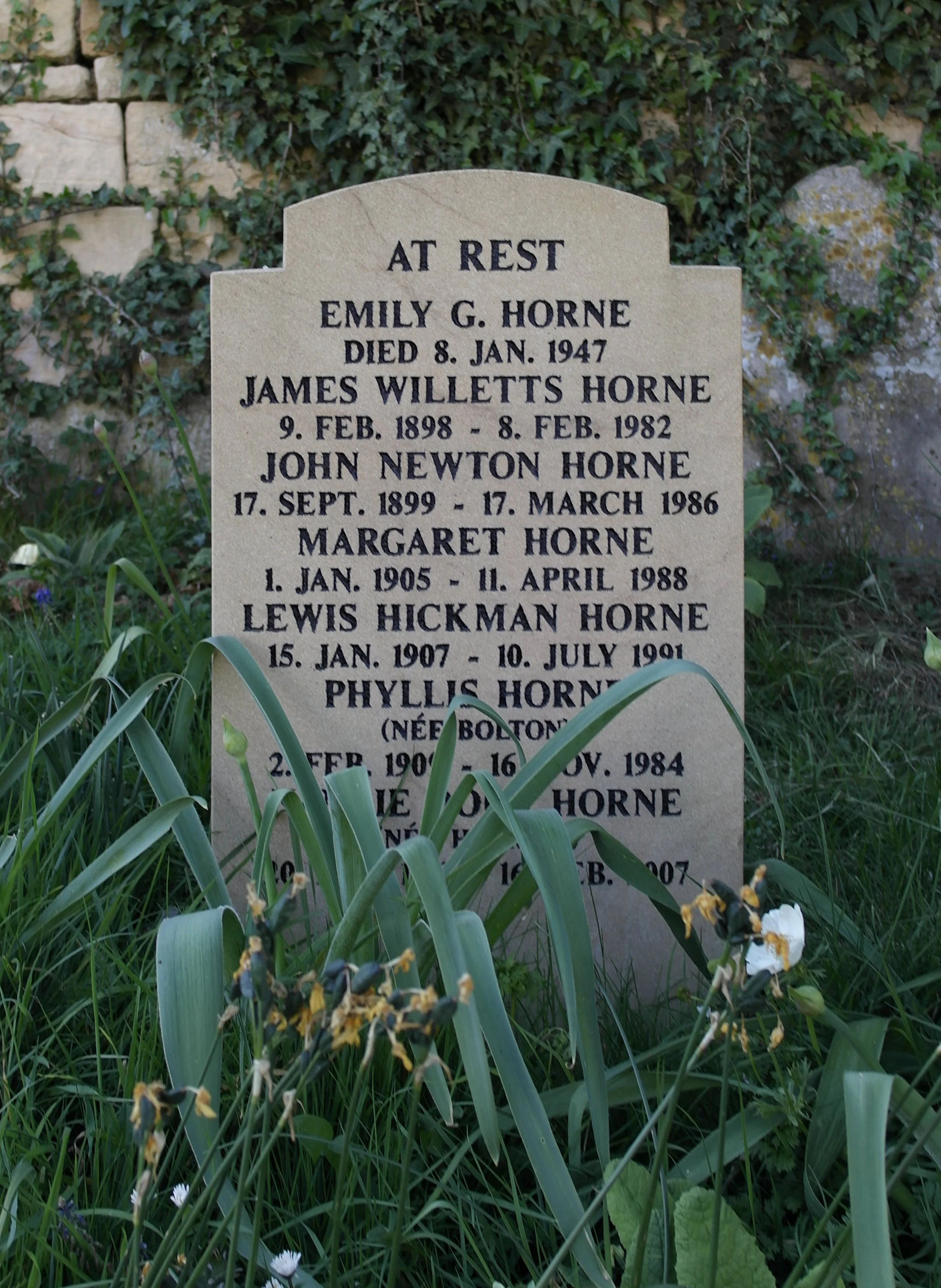 James Willetts HORNE.  John Newton HORNE