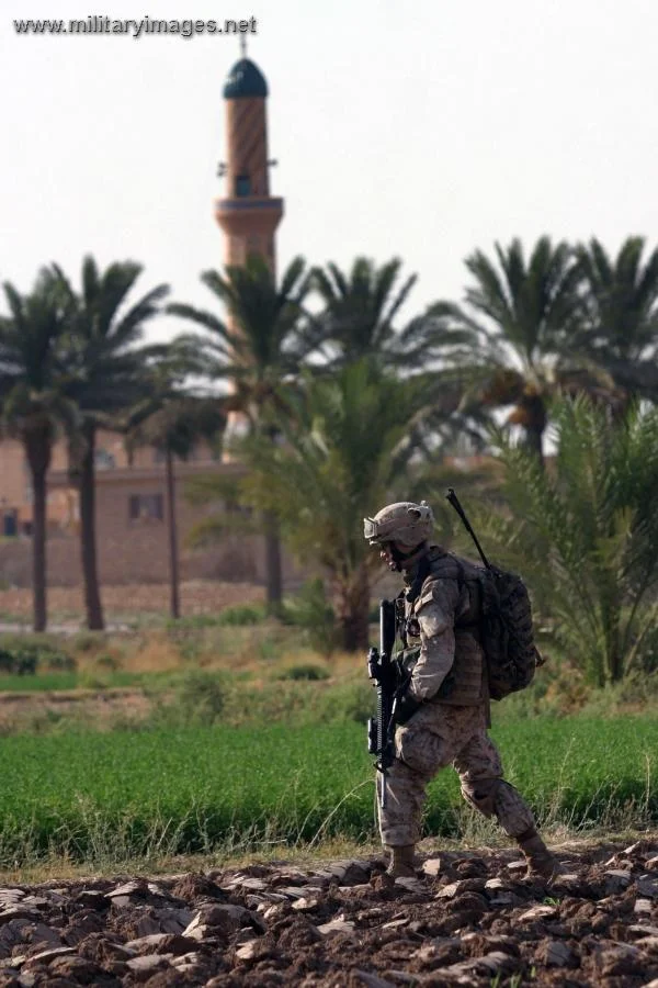 Lance Cpl. patrols enemy positions