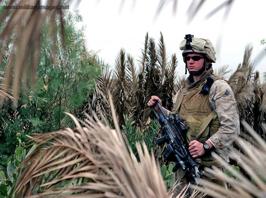 Lance Cpl. provides security during a patrol