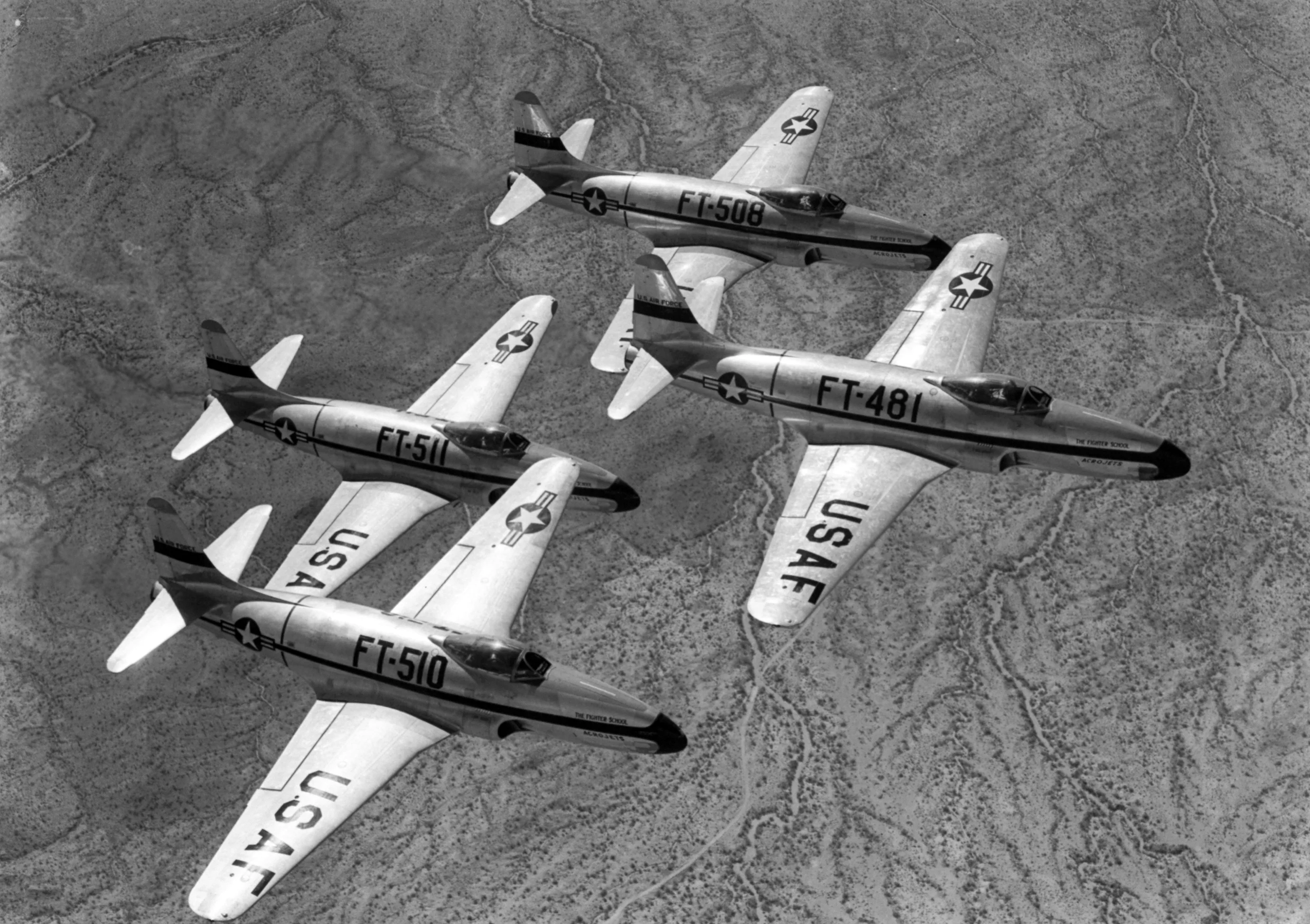 Lockheed F-80C of the USAF Acrojets aerobatic display team