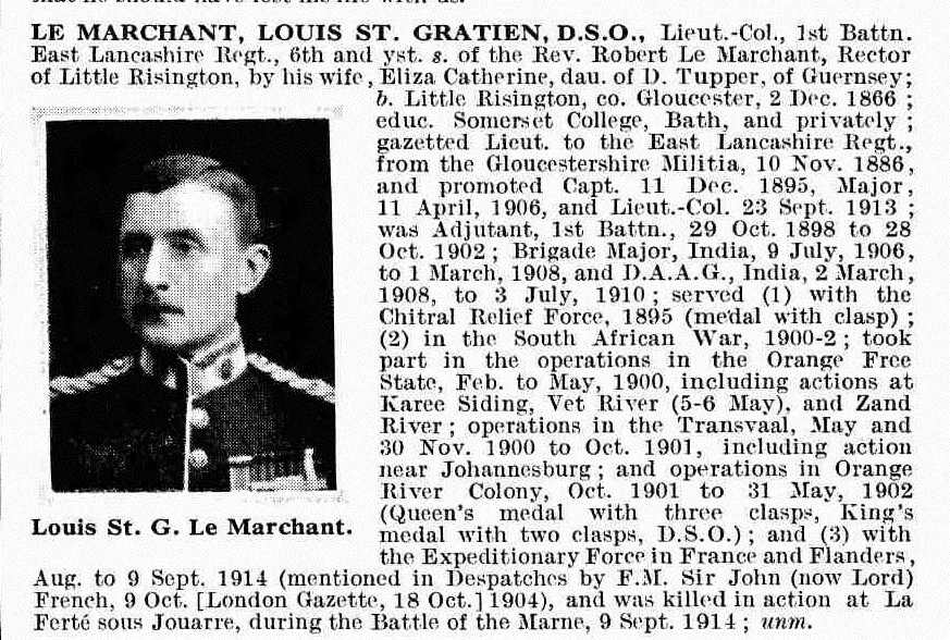 Marchant Le, Louis St Gratien D.S.O.