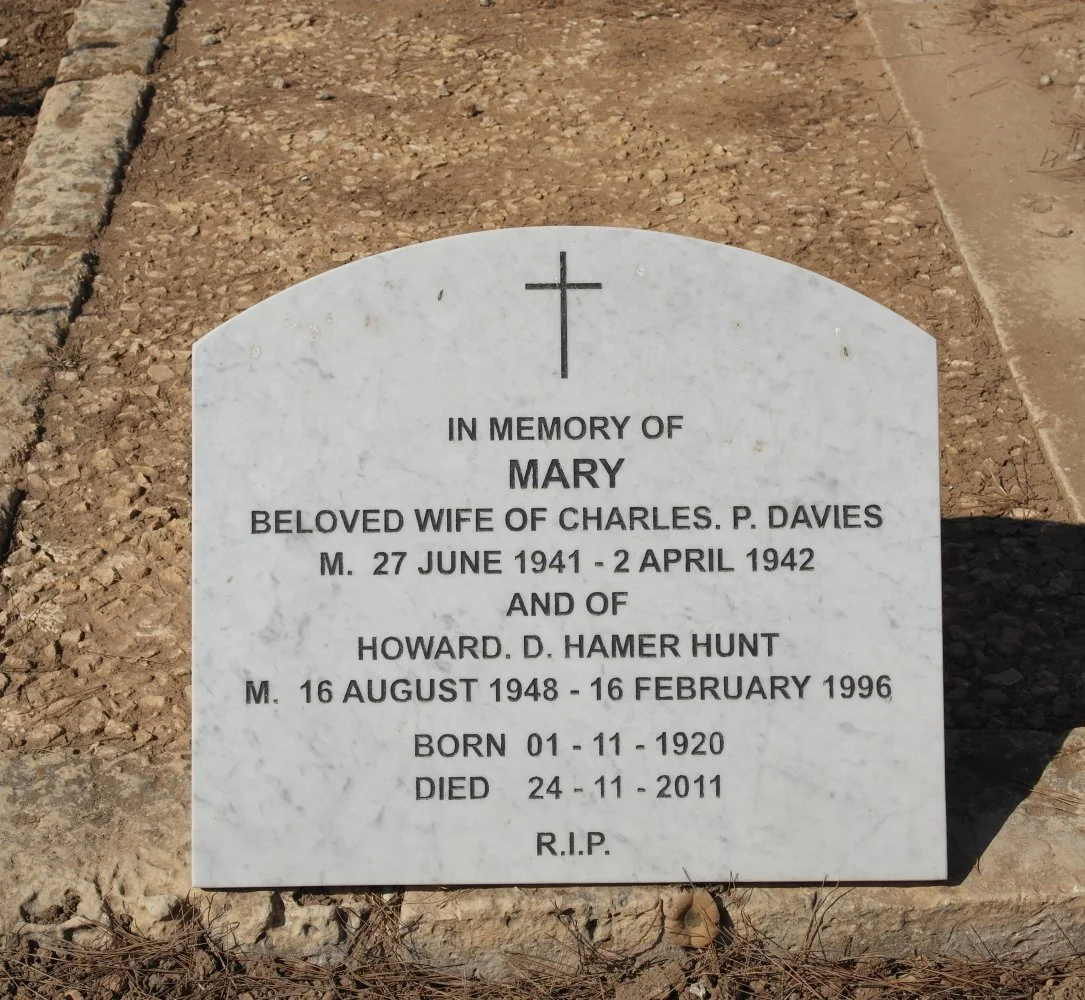 MARY HUNT  formerly DAVIES nee PULMAN