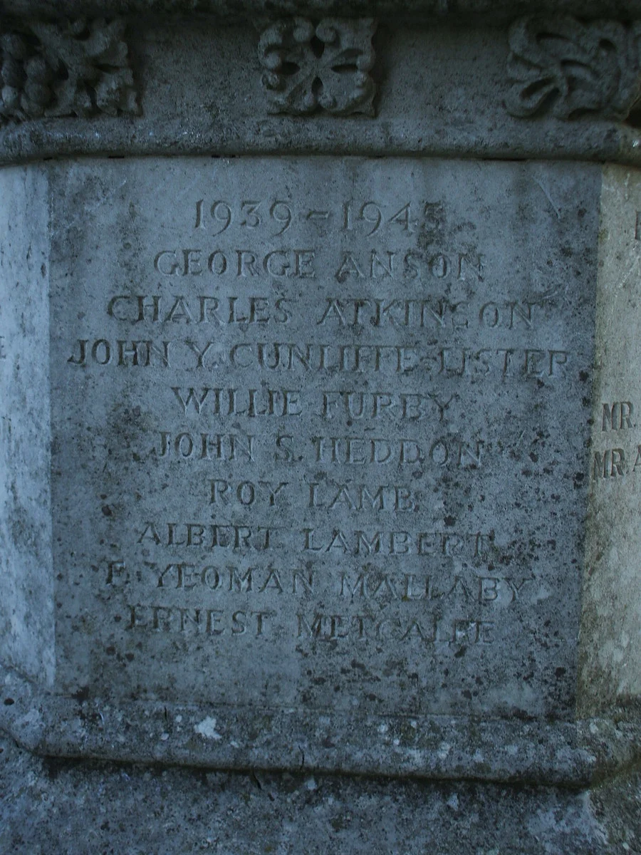 Masham War Memorial Yorkshire