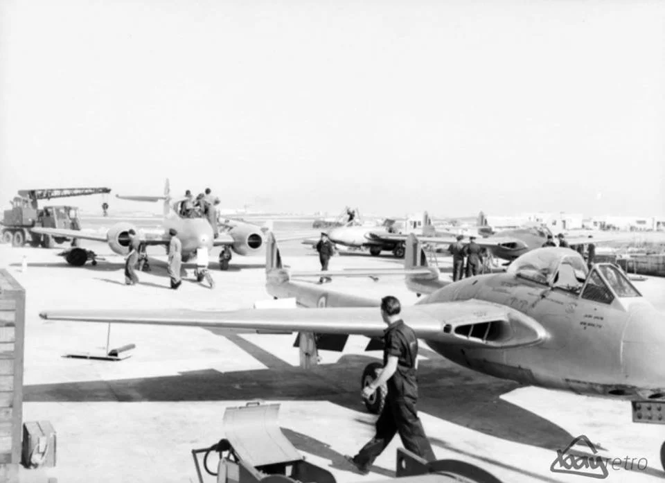 Meteors At Raf Ta Kali 1954