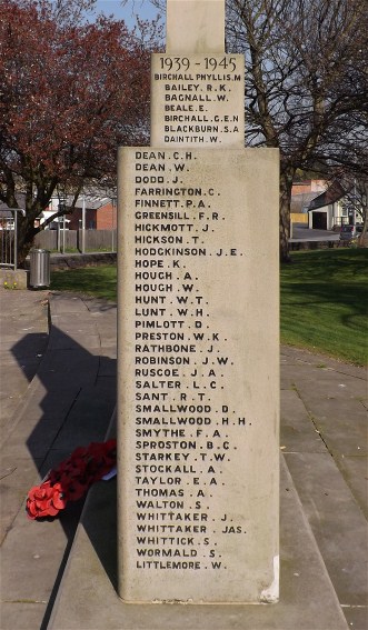 Middlewich War Memorial, Cheshire