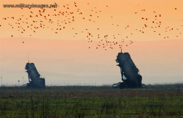 Military Equipment at Sunset