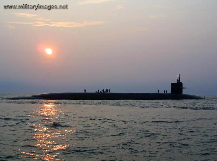 Military Equipment at Sunset