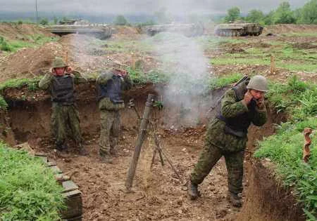 Mortar Firing 1st Chechen War