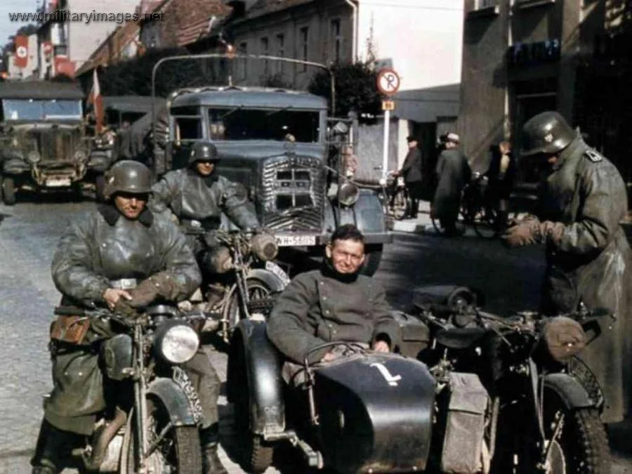 Motorcycle Troops Austria 1938