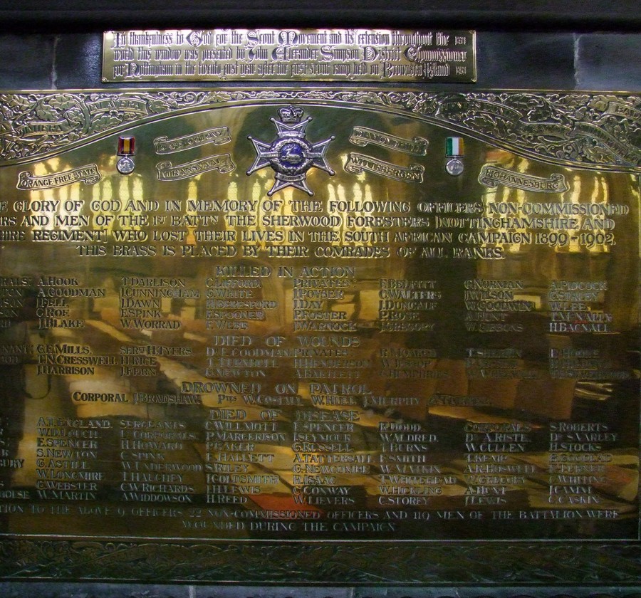 Nottingham St Mary Church Boer War Memorial