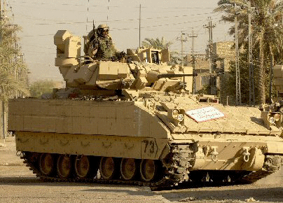 On patrol in Sadr City, Iraq