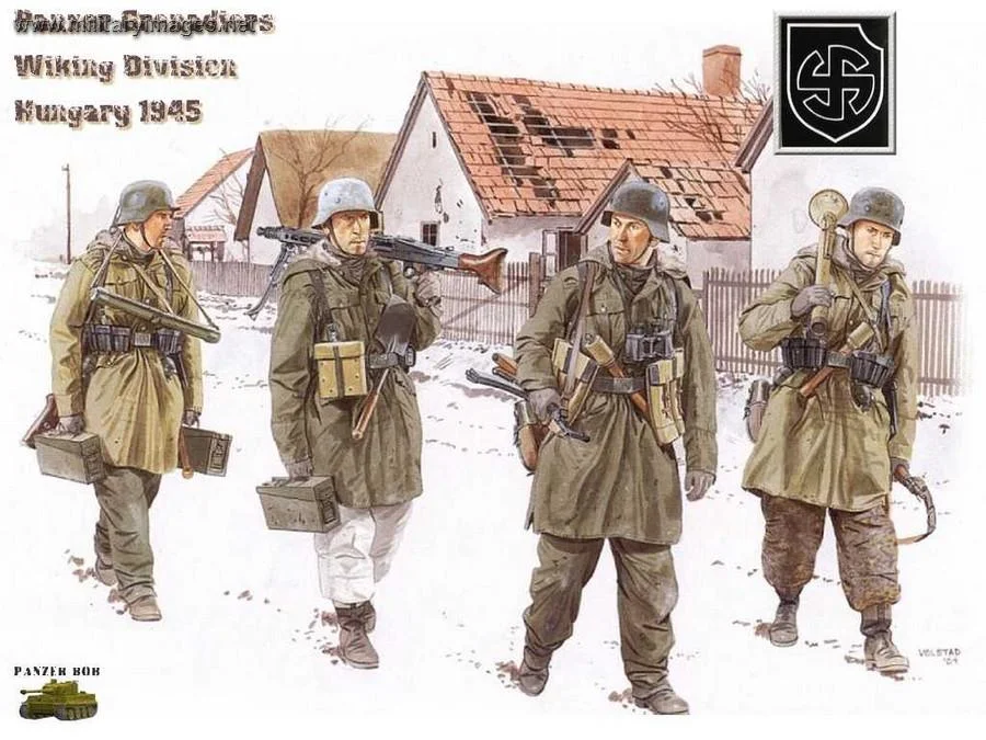 Panzergrenadiers Wiking Division Hungary 1945