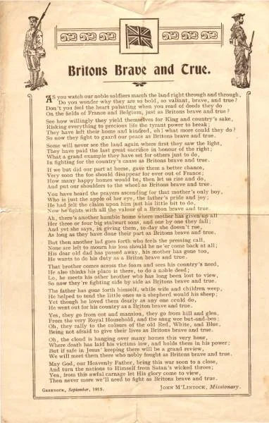 Patriotic Poem WWI