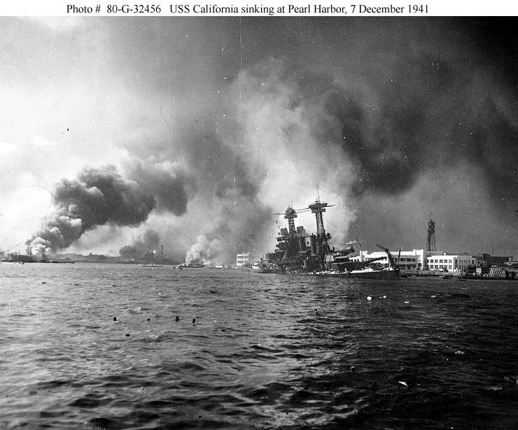 PEARL HARBOR WWII -USS CALIFORNIA