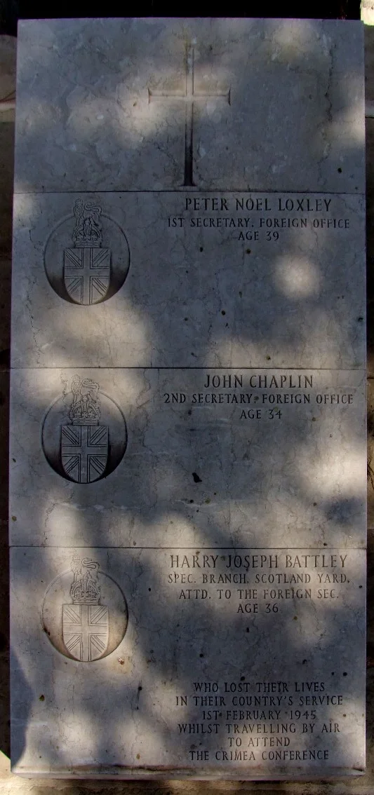 Peter Noel LOXLEY. John CHAPLIN. Harry Joseph BATTLEY.
