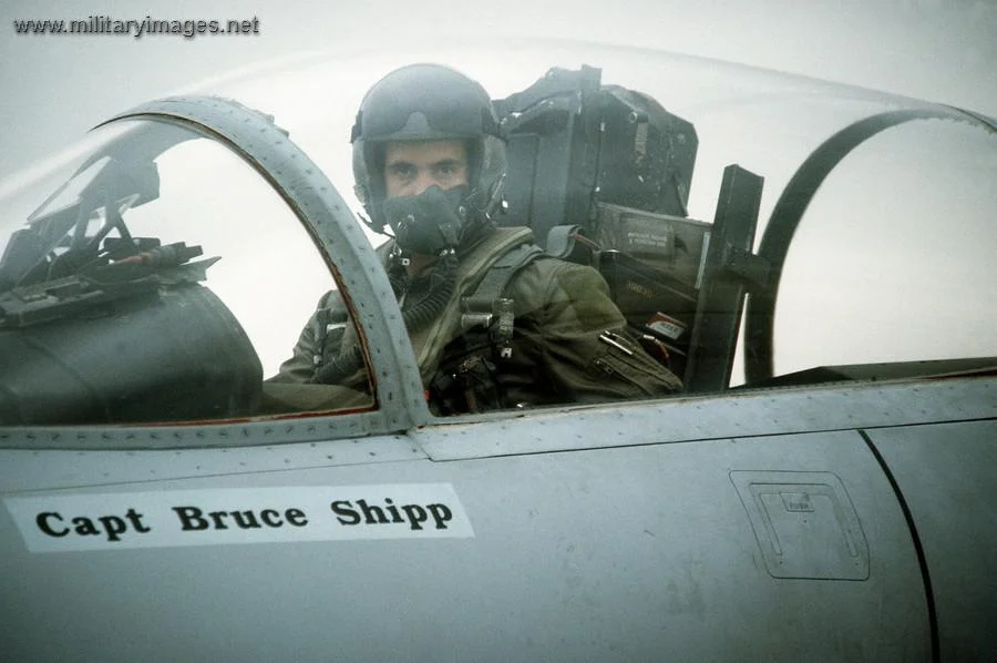 Pilot of F-15 prepares for takeoff to attack enemy