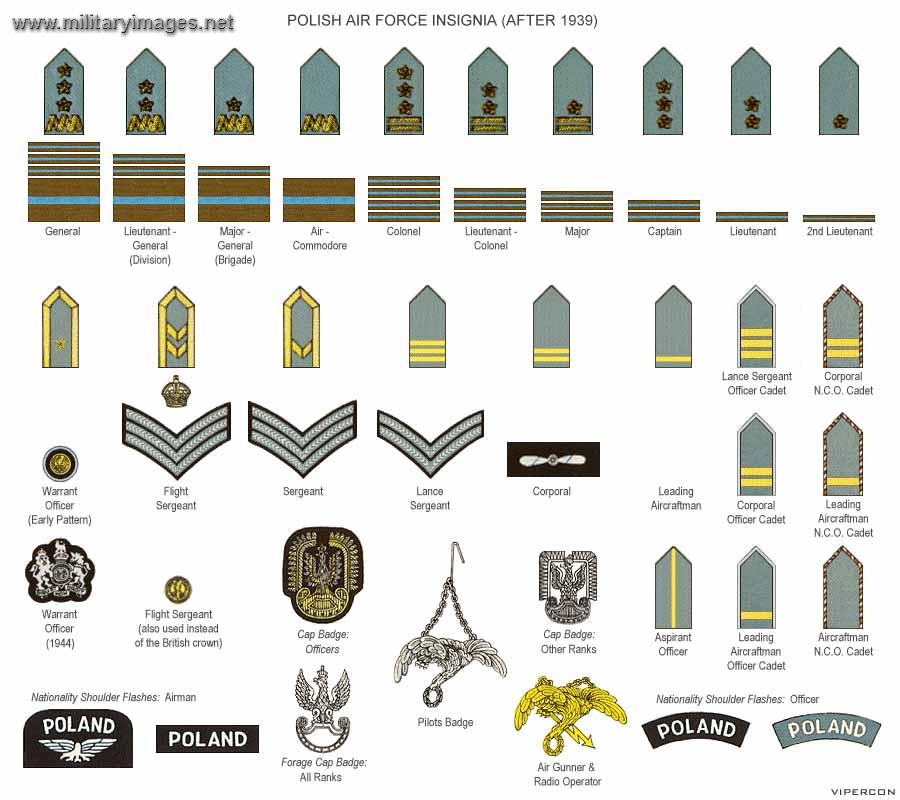 Polish Airforce Ranks after 1939 | MilitaryImages.Net - Military Photo ...