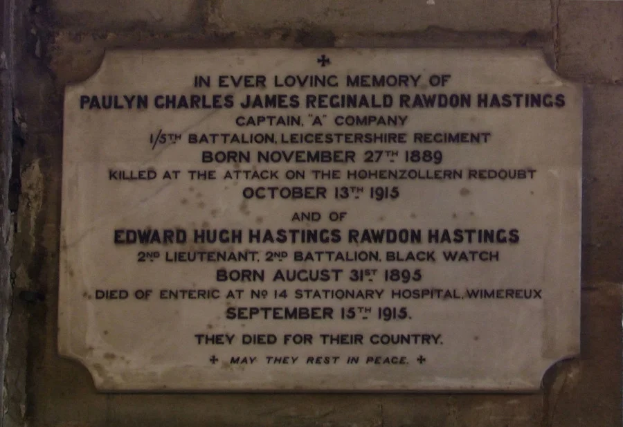 RAWDON-HASTINGS  Memorial