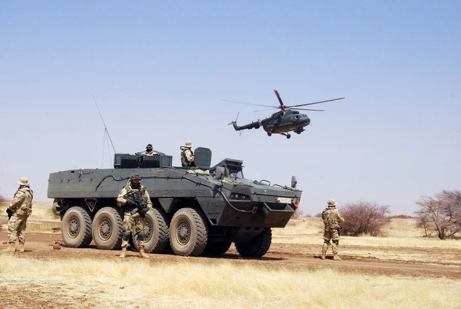 Rosomak and Mi-17 in Chad