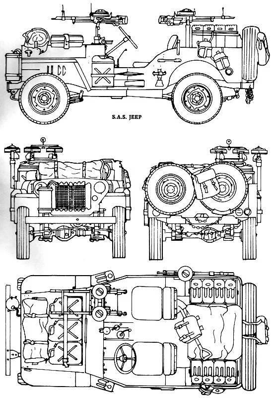 SAS jeep drawing