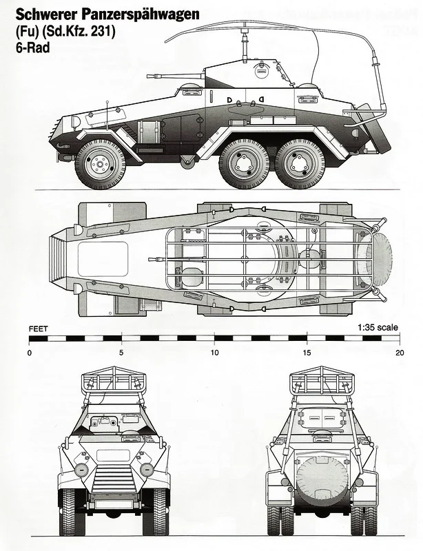 Schwerer Panzerspahwagen (FU) (Sd.Kfz.231) 6 Wheeled