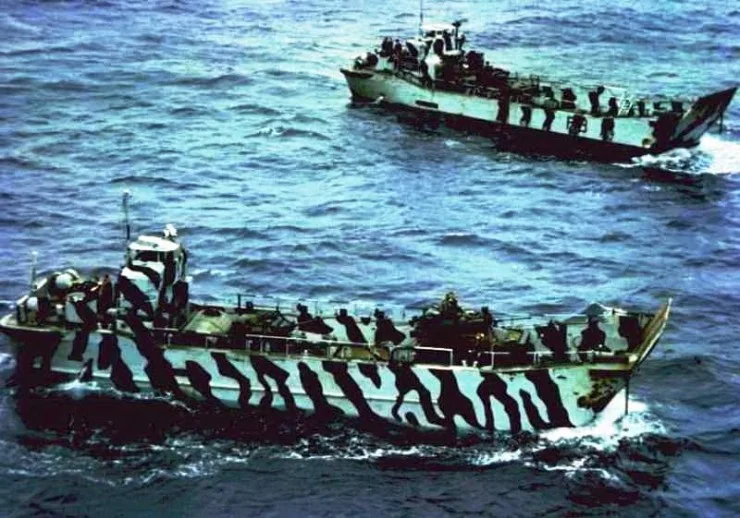 Scimitar CVRT On Landing Craft Falklands War 1982