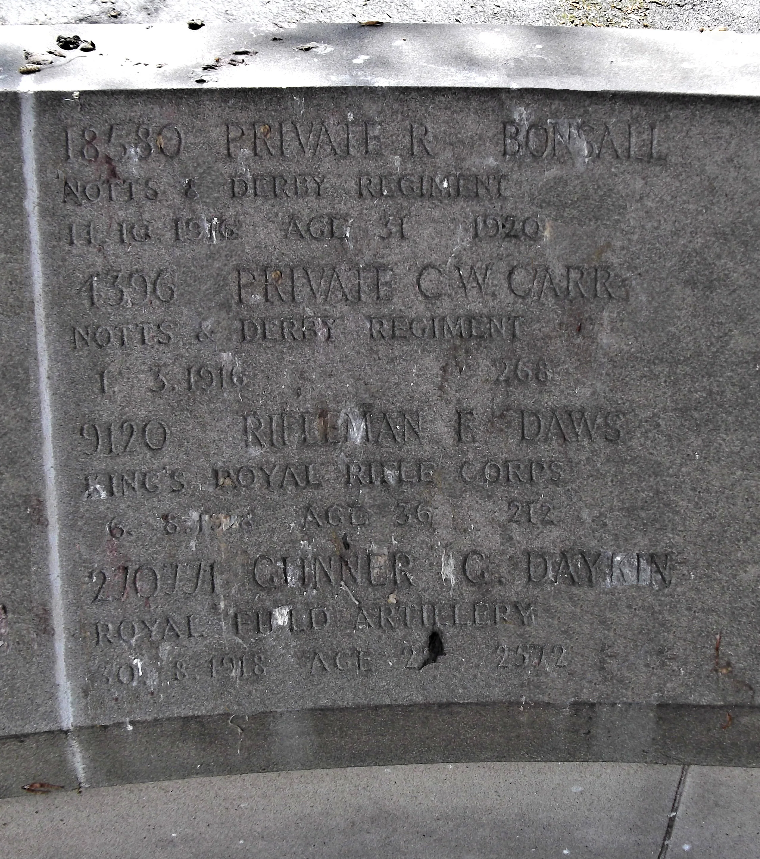 Screen wall at Cross of Sacrifice. Park Cemetery, Ilkeston, Derbyshire (1)