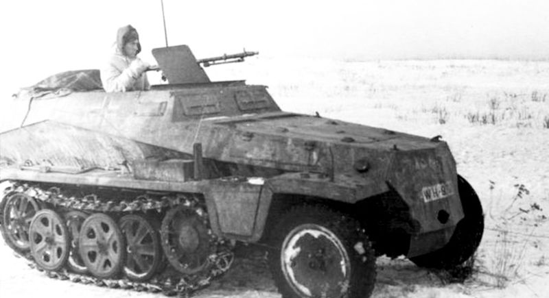 Sd.Kfz.250/2 during the winter of 1942, Russia