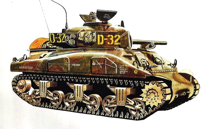 Sherman Tank Art