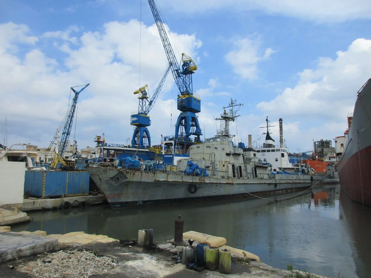 Ships At Cassar Ship Repair Dock, Malta.Coastal Patrol Boat P30.now (A124)