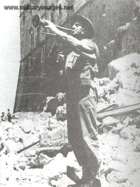 Soldier from Polish II Corps on Monte Cassino