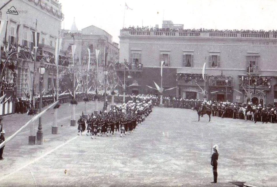 St George Sqr, Valletta 1903 King Edward VII's Visit