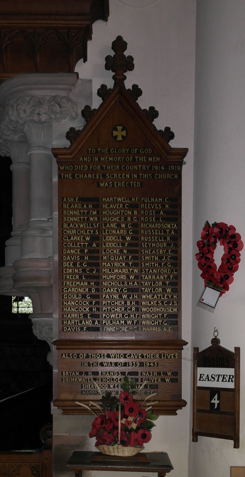 St Lawrence Church War Memorial, Bidford-on-Avon, Warwickshire