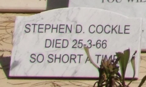 Stephen D COCKLE