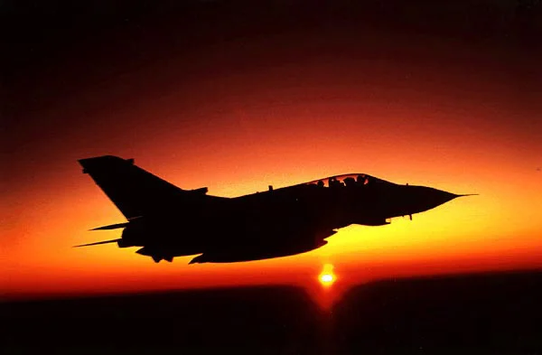 Tornado at sunset