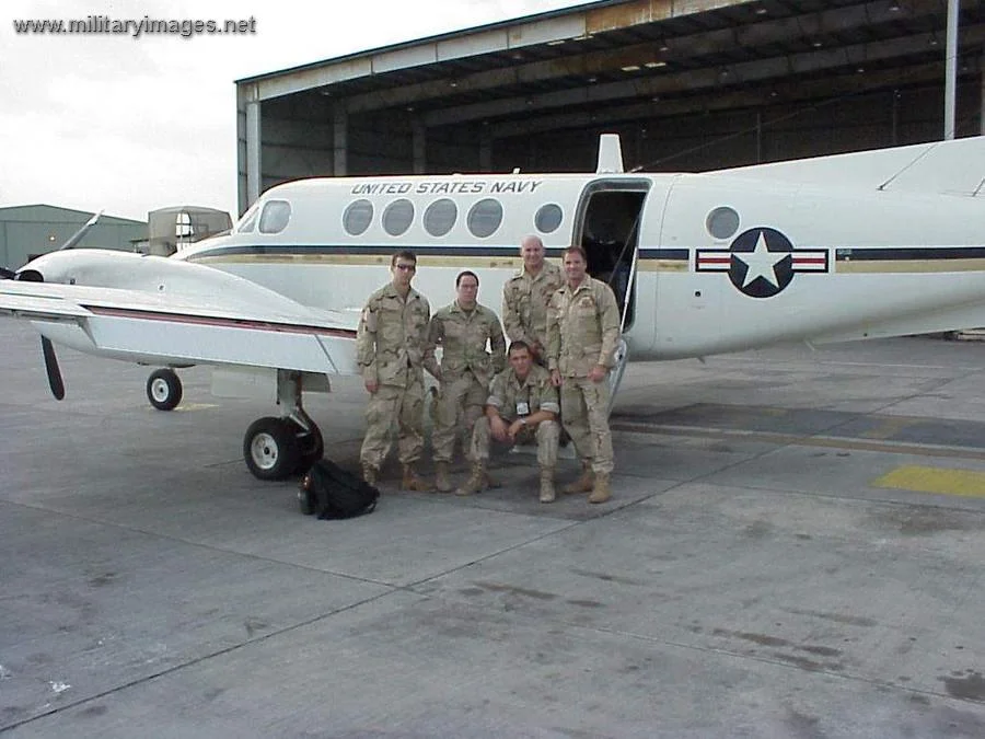 Trrops on way to Iraq on a Beechcraft