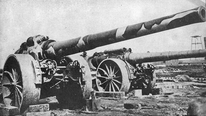 US Long range coastal artillery , WW1