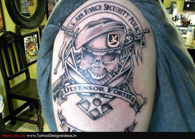 USAF Military security police tattoo