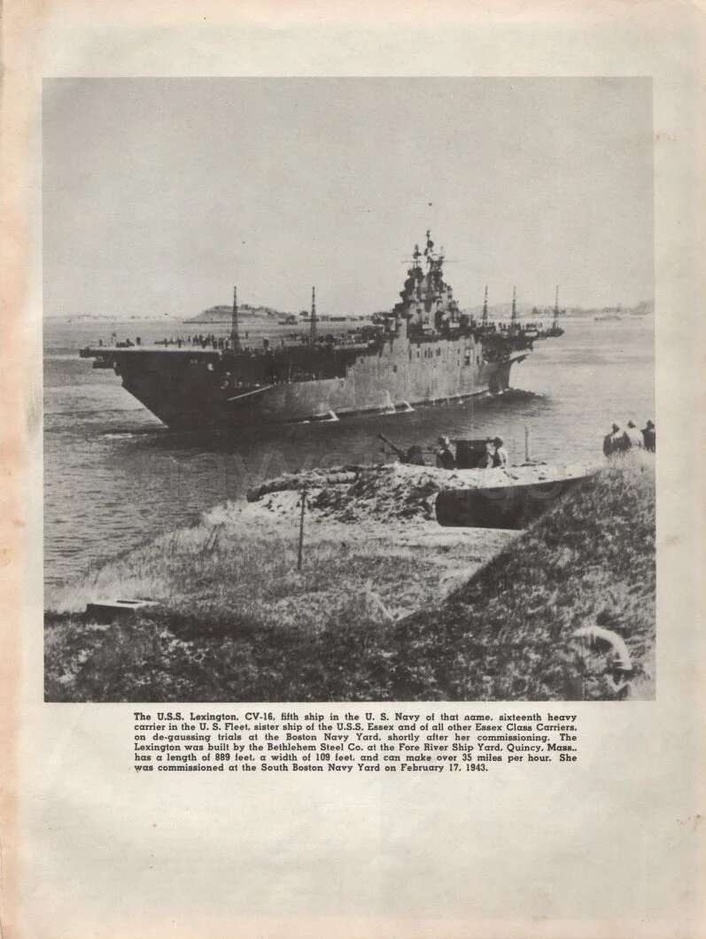 USS Lexington CV-16 WW2  Years, 1943. 1945