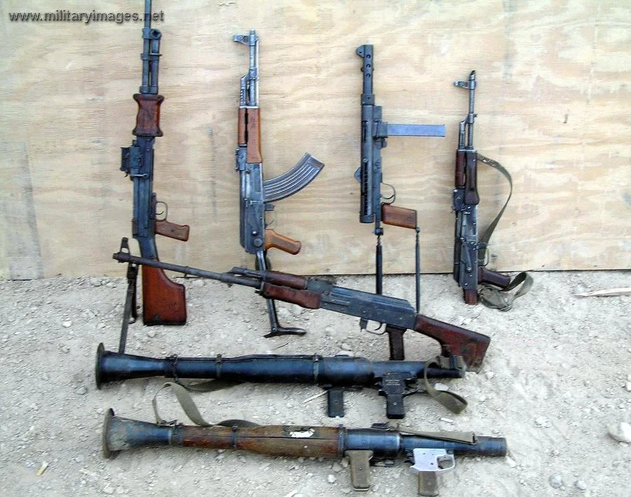 Weapons that Estonian patrol found