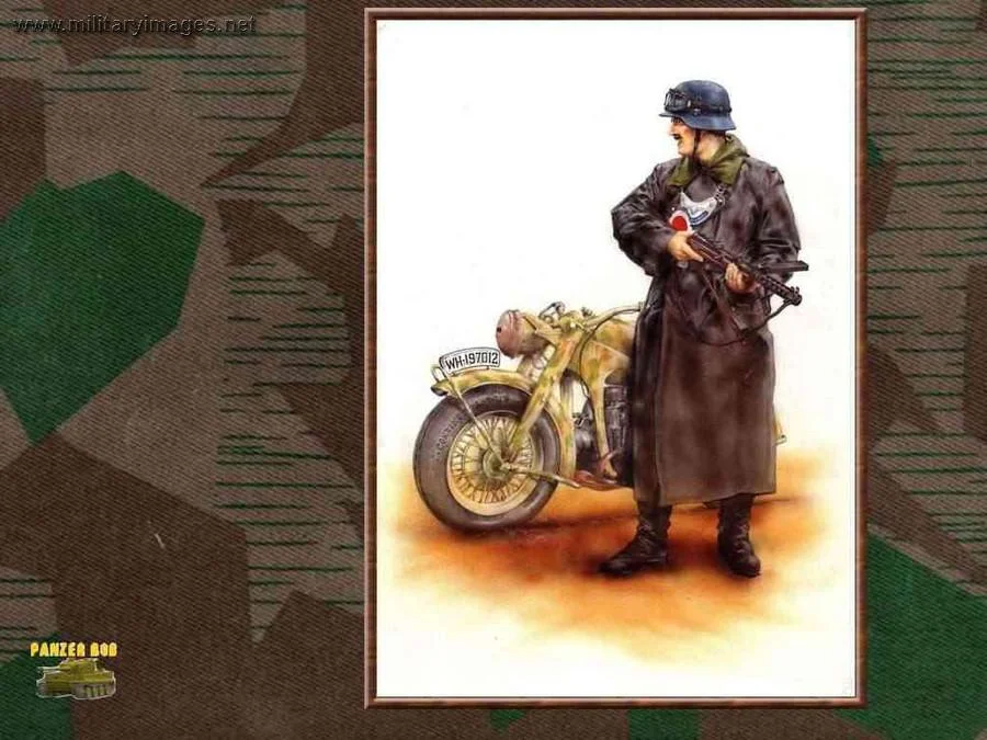 Wehrmacht Motorcyclist & MP28 II