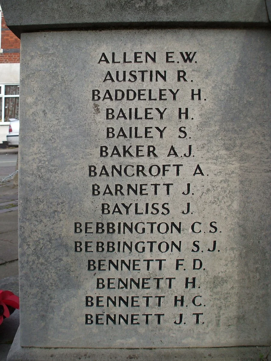 Wolstanton War Memorial Staffordshire