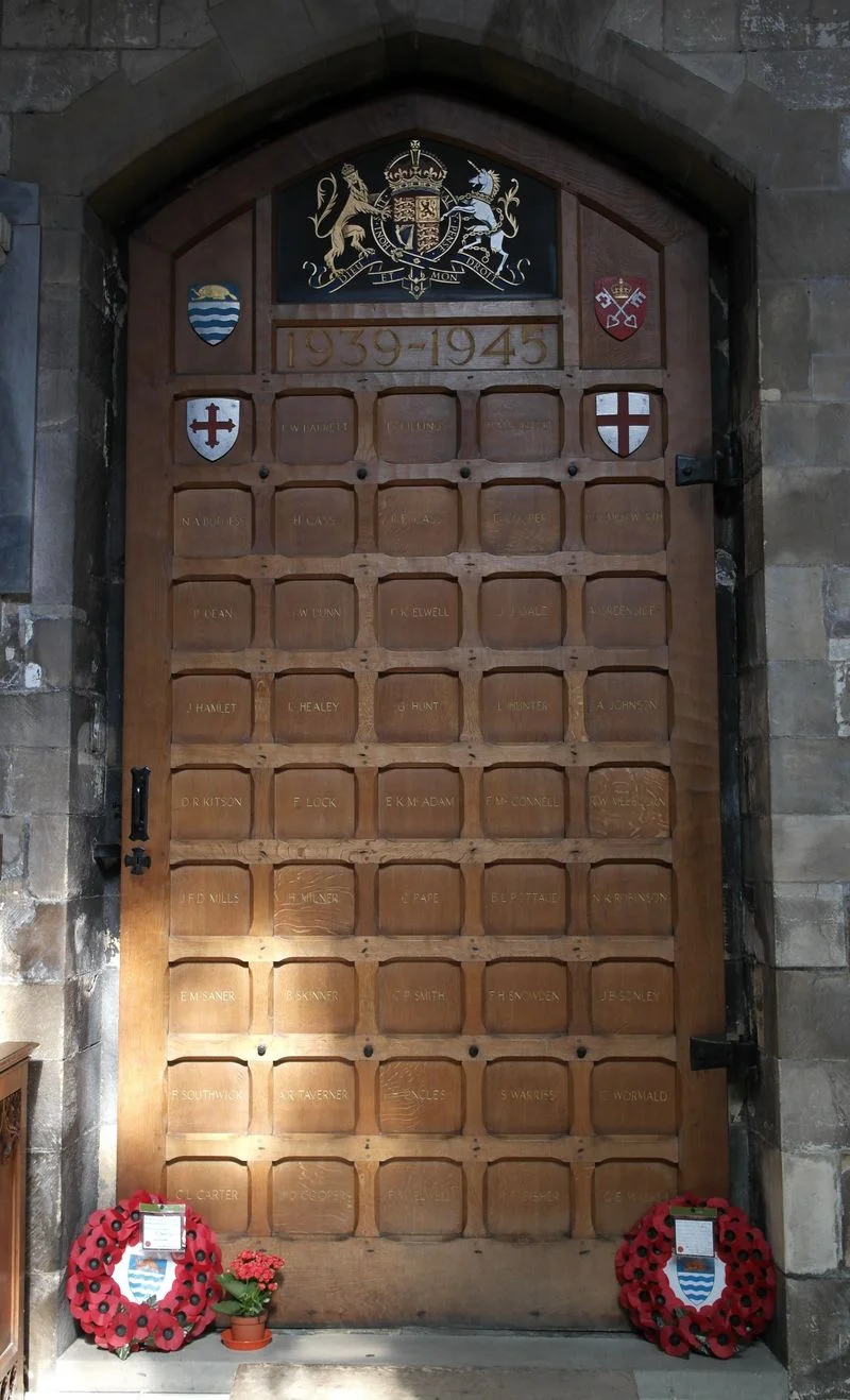 WW 2, Memorial Door, Beverley St Mary, Yorkshire