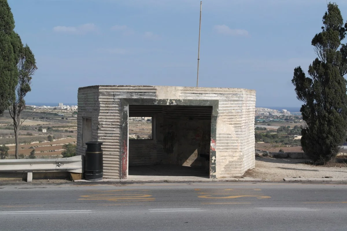 WW2 Pill Box now Bus Shelter At Gharusa, Malta