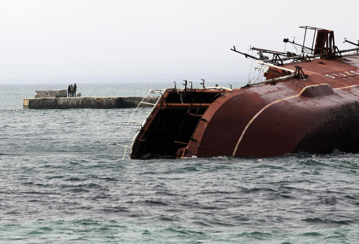 Затонувшие корабли в азовском море